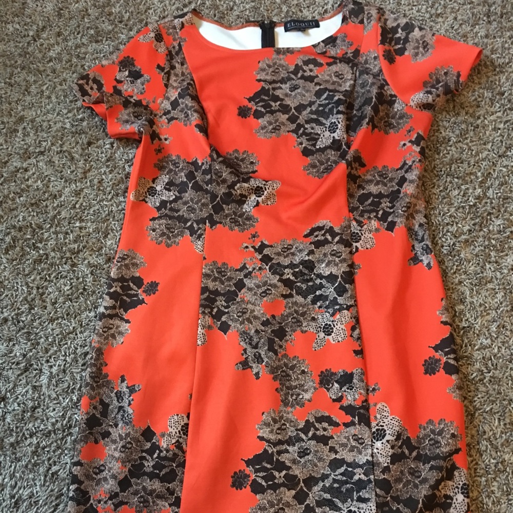 Gorgeous Orange Dress Plus Size